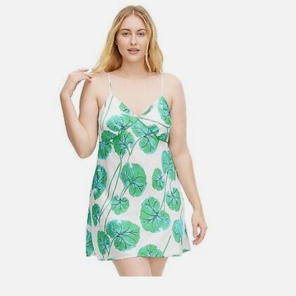 Geranium Leaf Short Satin SlipDress - DVF for Target NWT - Picture 2 of 3